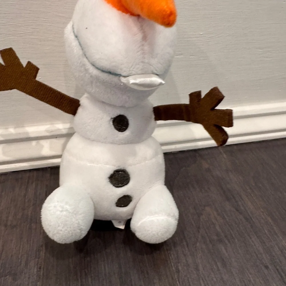 Disney Olaf Frozen SMALL White and Orange Snowman Plush Stuffed Animal Toy - Picture 2 of 7